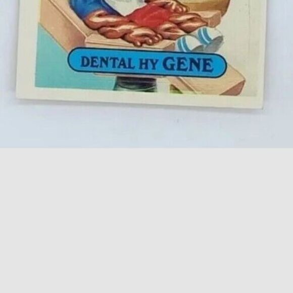 Vintage Garbage Pail Kids 1987 458a Dental Hy Gene Green Line Printing Error! - Picture 2 of 5